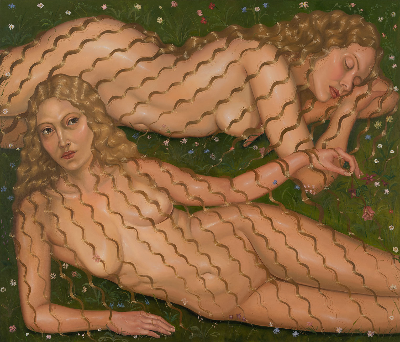 Karolina Żądło, Ulotny smak truskawki lub poziomki, 2025, olej na płótnie, 120 x 140 cm SM