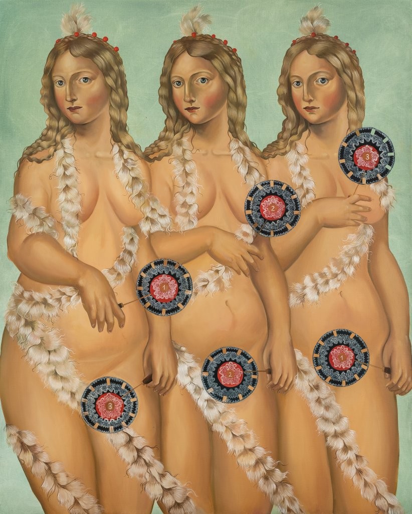 Ewa Czwartos, Charyty, 2026, olej na płótnie, 150 x 120 cm